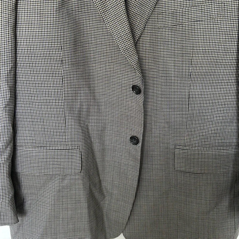 Stafford Men's Gray and Black Blazer Career Office Professional Going out Wool